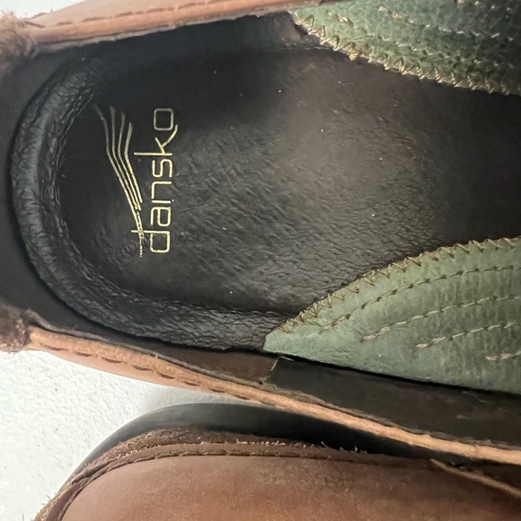 Dansko women’s Tan Leather Double Strap Loafers - Picture 8 of 8